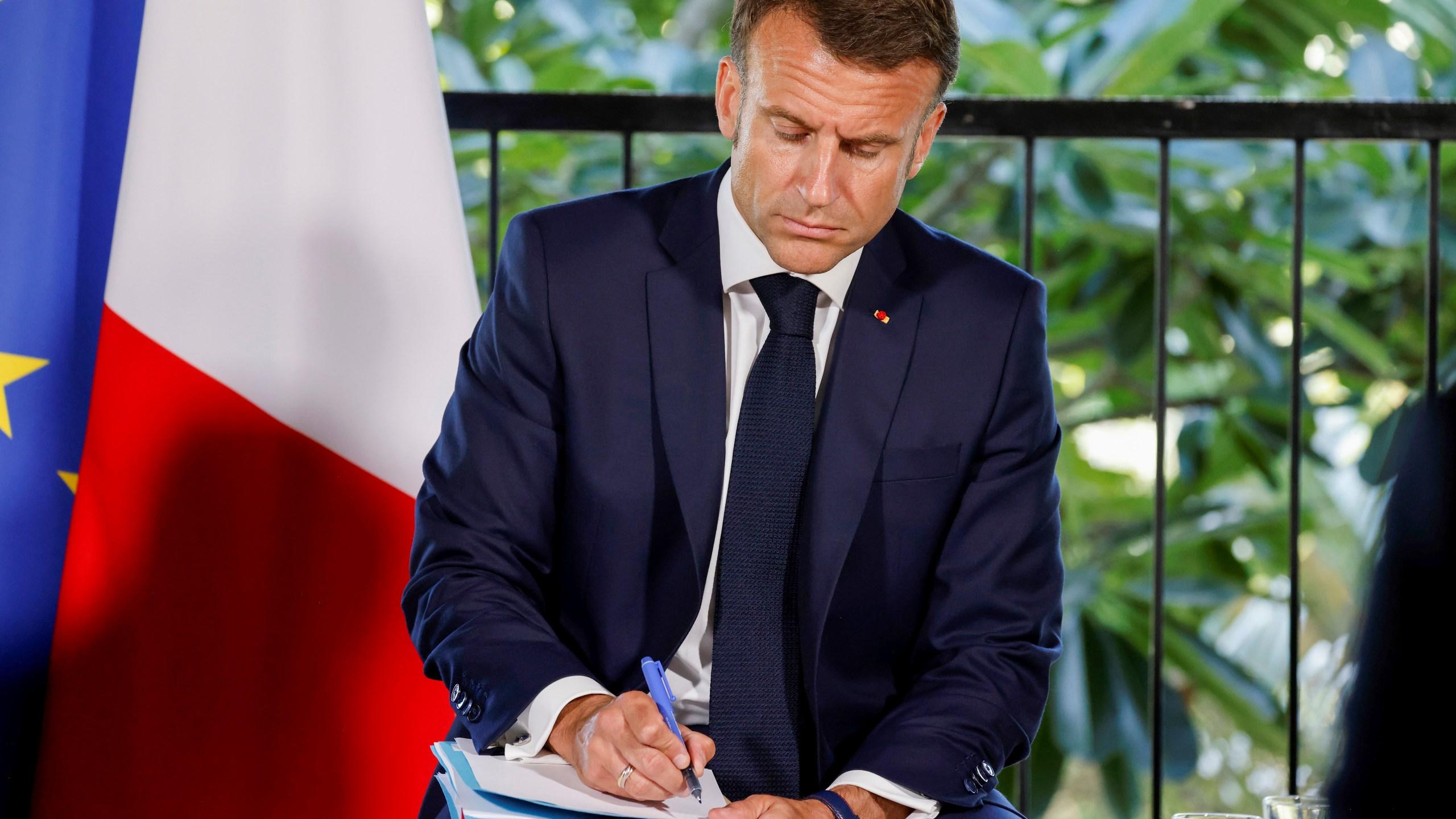 French President Macron says he won't rush through voting reforms ...