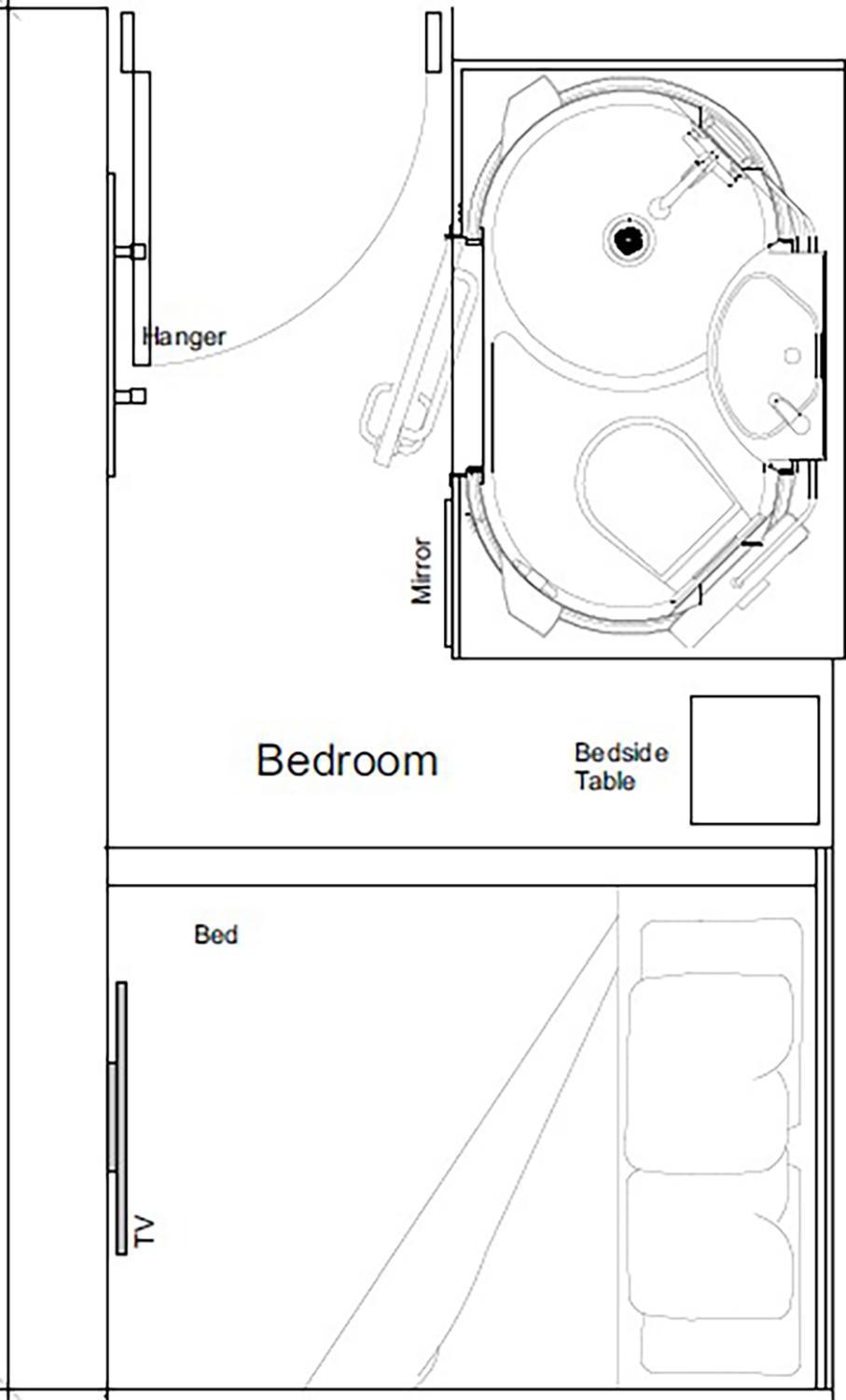 Chambre Double Standard sans Fenêtre