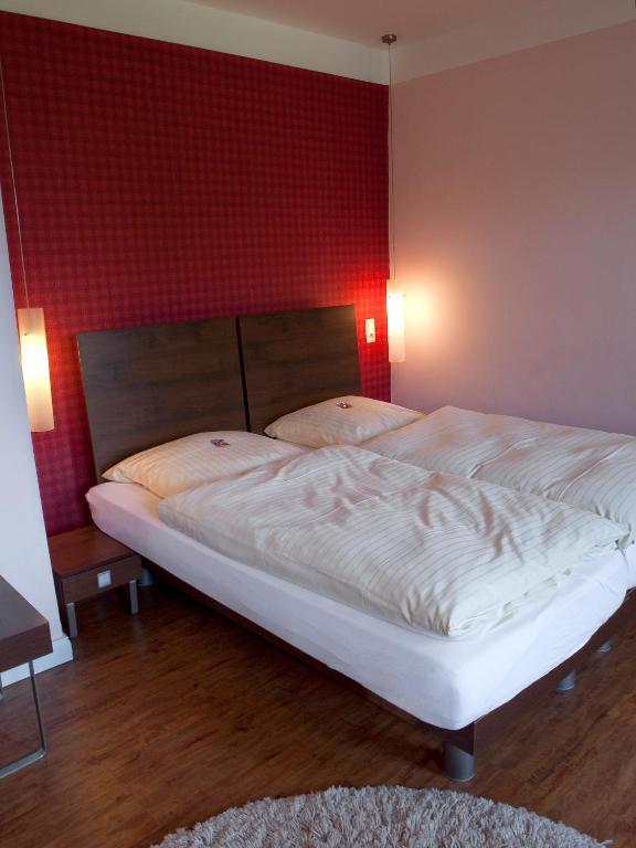 Zweibettzimmer mit Aussicht auf das Stadion